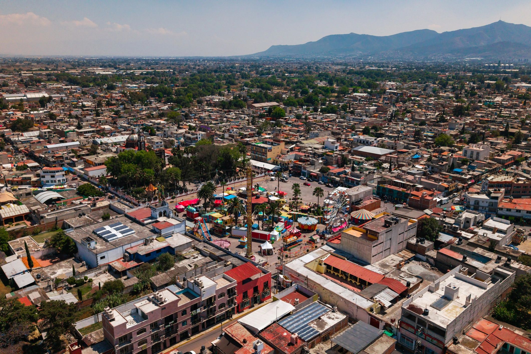 Vista urbana residencial en México